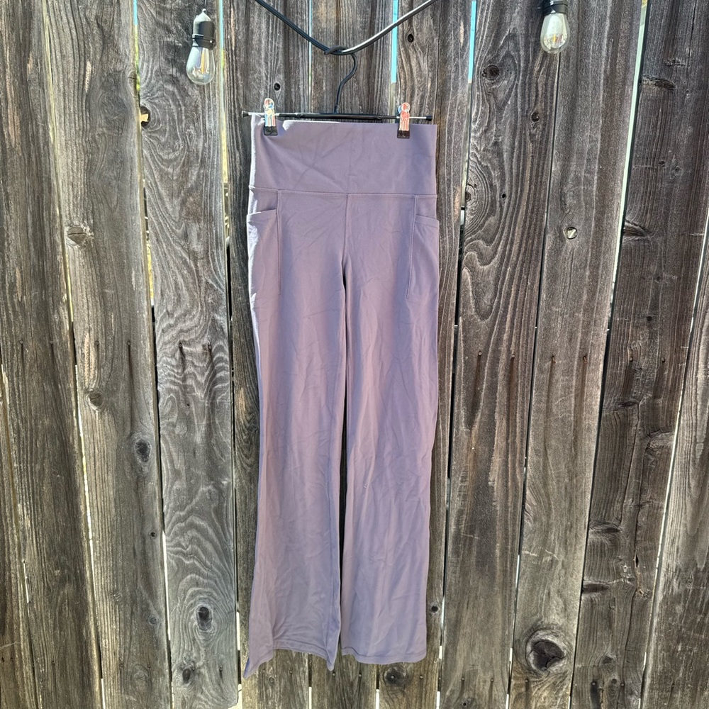 Athleta Light Purple Salutation Stash Relaxed Leg Flare Pants Size Small